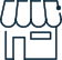 Storefront icon with awning and window
